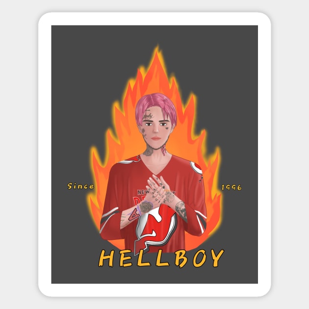 Hellboy - Lil Peep Sticker by Hizzaki